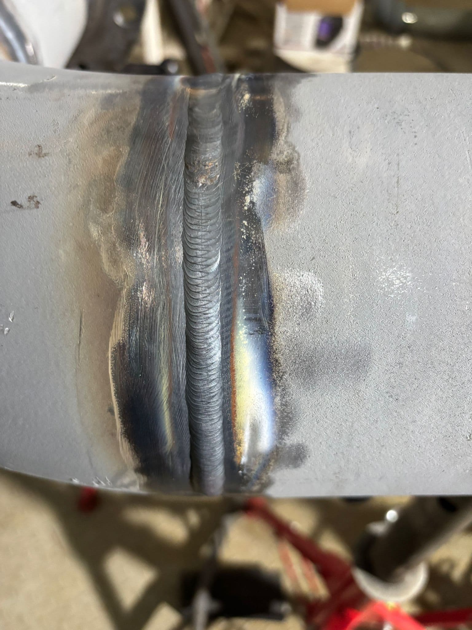 Detalle de soldadura TIG en acero inoxidable